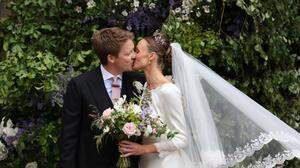 . Hugh Grosvenor und Olivia Henson haben in der  Chester Kathedrale geheiratet