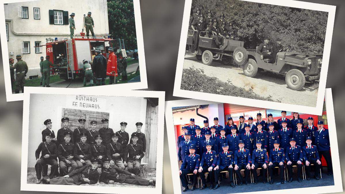 Feuerwehr Neuhaus feiert ihren 90. Geburtstag.  Das Foto links unten: Dieses dürfte in den Gründungsjahren entstanden sein 