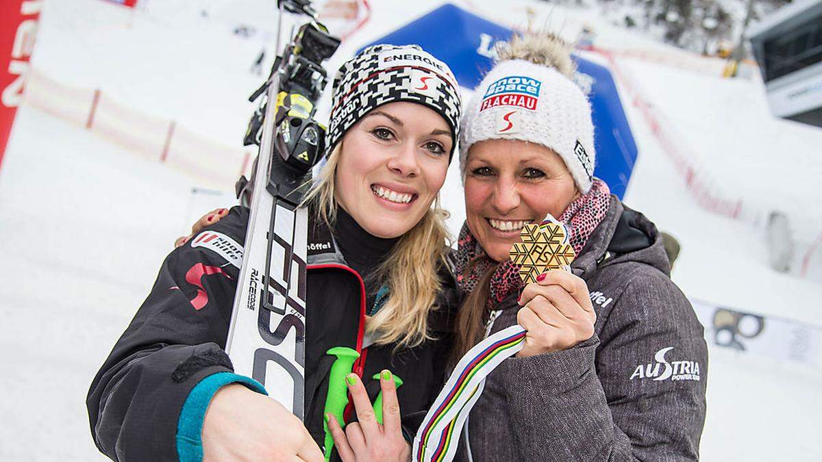 Andrea Limbacher und Claudia Riegler kamen von der Doppel-WM Kreischberg/Lachtal