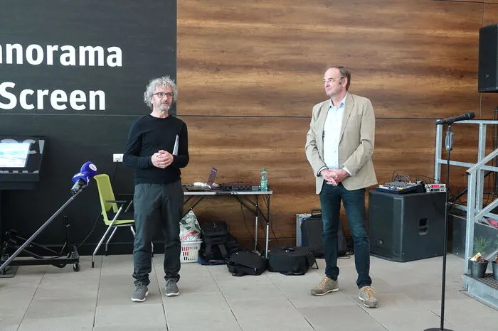 Heinz Leitner (Kulturreferent Haus im Ennstal) und Planai-Chef Georg Bliem