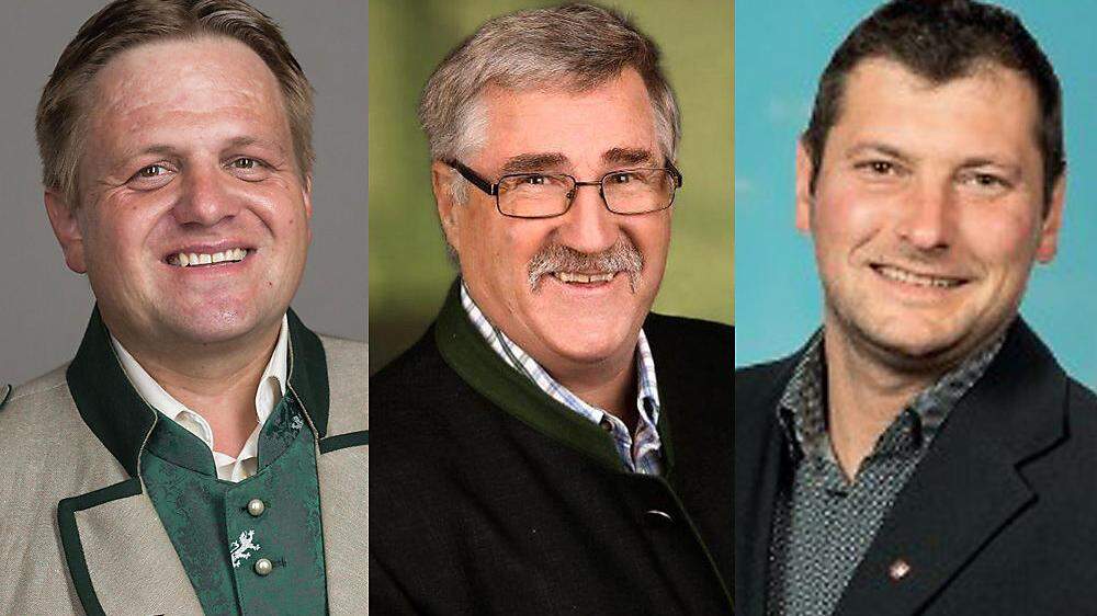 Fresachs Bürgermeisterkandidaten, v.l.: Gerhard Altziebler, Alfred Antowitzer, Martin Moser