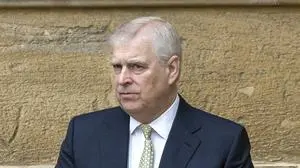 . 31/03/2024. Windsor , United Kingdom. Prince Andrew at the Easter Sunday church service at St.Georges Chapel, Windsor Castle, United Kingdom. PUBLICATIONxINxGERxSUIxAUTxHUNxONLY xi-Imagesx IIM-25097-0127