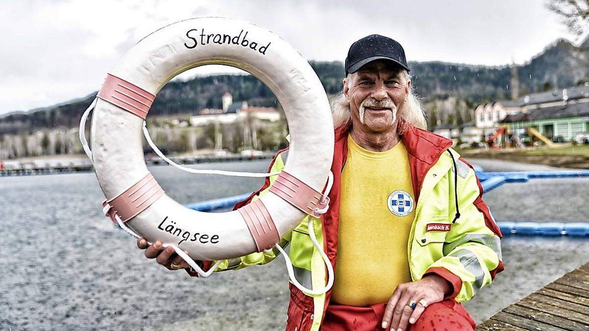 &quot;Harry&quot; Amersbach ist mit 63 Jahren das älteste Mitglied der Wasserrettung Längsee
