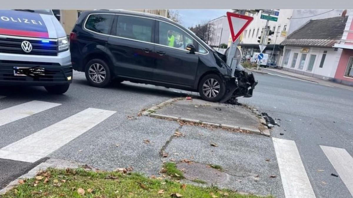 Das Ende der Alkofahrt eines Steirers am Sonntagmittag in Klagenfurt