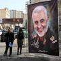 Bei Protesten in Teheran wurden Bilder von General Qassem Soleimani zerrissen