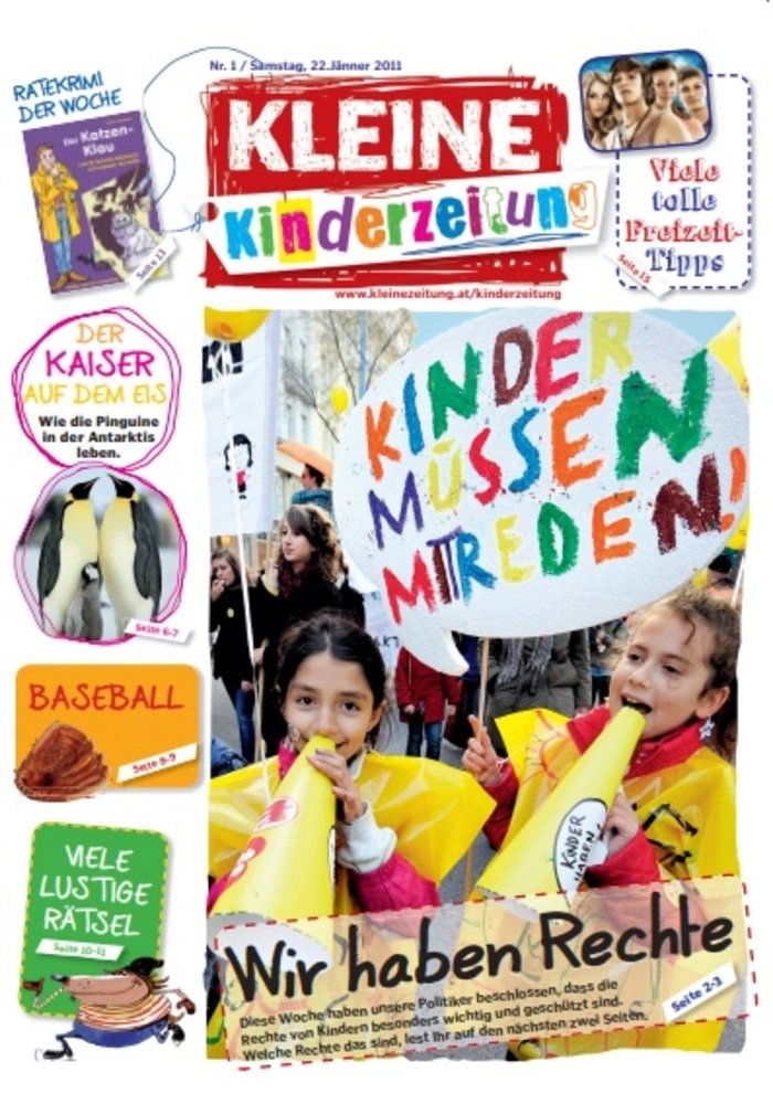 Die erste Ausgabe der Kleinen Kinderzeitung vom 22.01.2011