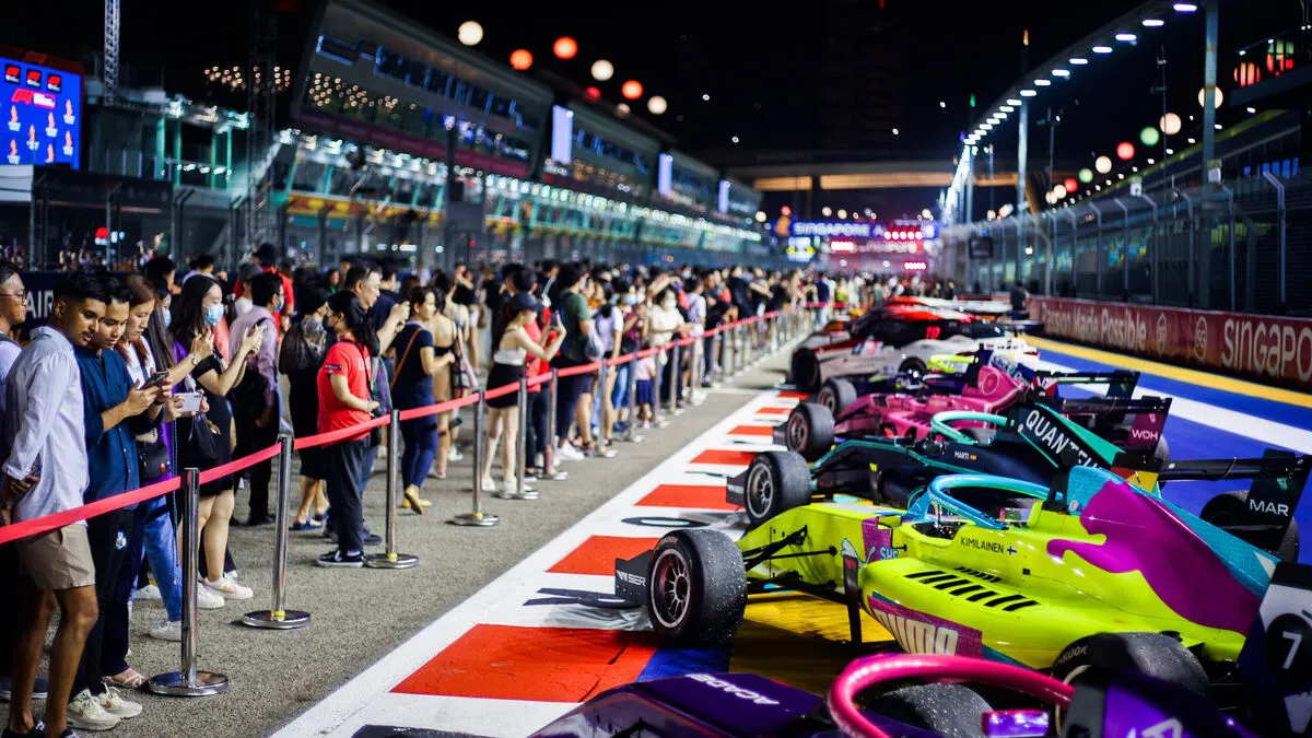 Sport-Bilder des Tages: "W Series" exhibition on the track, piste, during the Formula 1 Singapore Airlines Singapore Grand