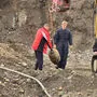 Nach dem Entschärfen wurde die Bombe abtransportiert