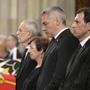 Trauer um ein Vorbild: Bundespräsident Alexander Van der Bellen, Doris Schmidauer, Bundeskanzler Karl Nehammer (ÖVP) und VfGH-Präsident Christoph Grabenwarter beim Requiem für die ehemalige Bundeskanzlerin Brigitte Bierlein