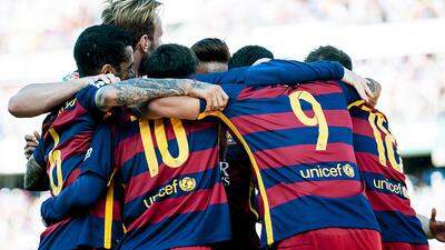 Die Barcelona-Kicker jubelten über den Meistertitel