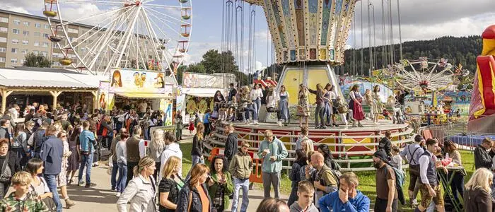 Viele Menschen am Wiesenmarktareal