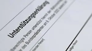 Die Unterstützungserklärung muss Vorort auf dem Gemeindeamt unterschrieben werden