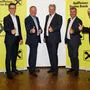 Aufsichtsratsvorsitzender Johann Hausbauer, Harald Milchrahm, Helmut Kahlbacher, Friedrich Gruber, Markus Hofer und Aufsichtsratsvorsitzender Peter Schmerda