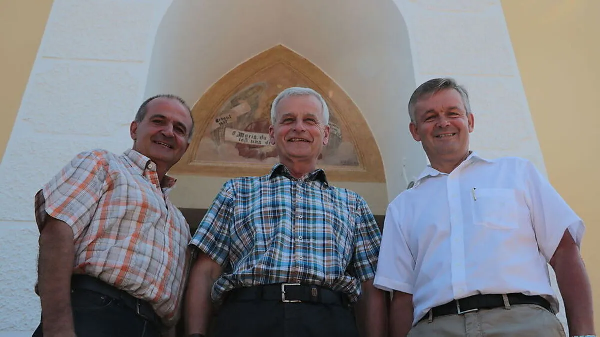 Stradens Vizebürgermeister Rudolf Lackner, Kassier Manfred Lorber und Obmann Josef Trummer (v.l.)