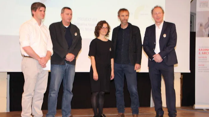 Die Fachjury: Andreas Winkler (Landschaftsarchitektur), Andreas Trummer (Technische Universität Graz), Studiengangsleiterin Elisabeth Leitner, Bernd Gerold (Fachmann für Spielgeräte) und Gert Eilbracht (Fachhochschule Kärnten)