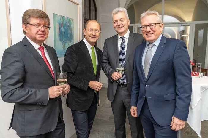 Caritas-Direktor Herbert Beiglböck, Urs Harnik (Estag), Bernd Olbrich und Thomas Spann (Kleine Zeitung)