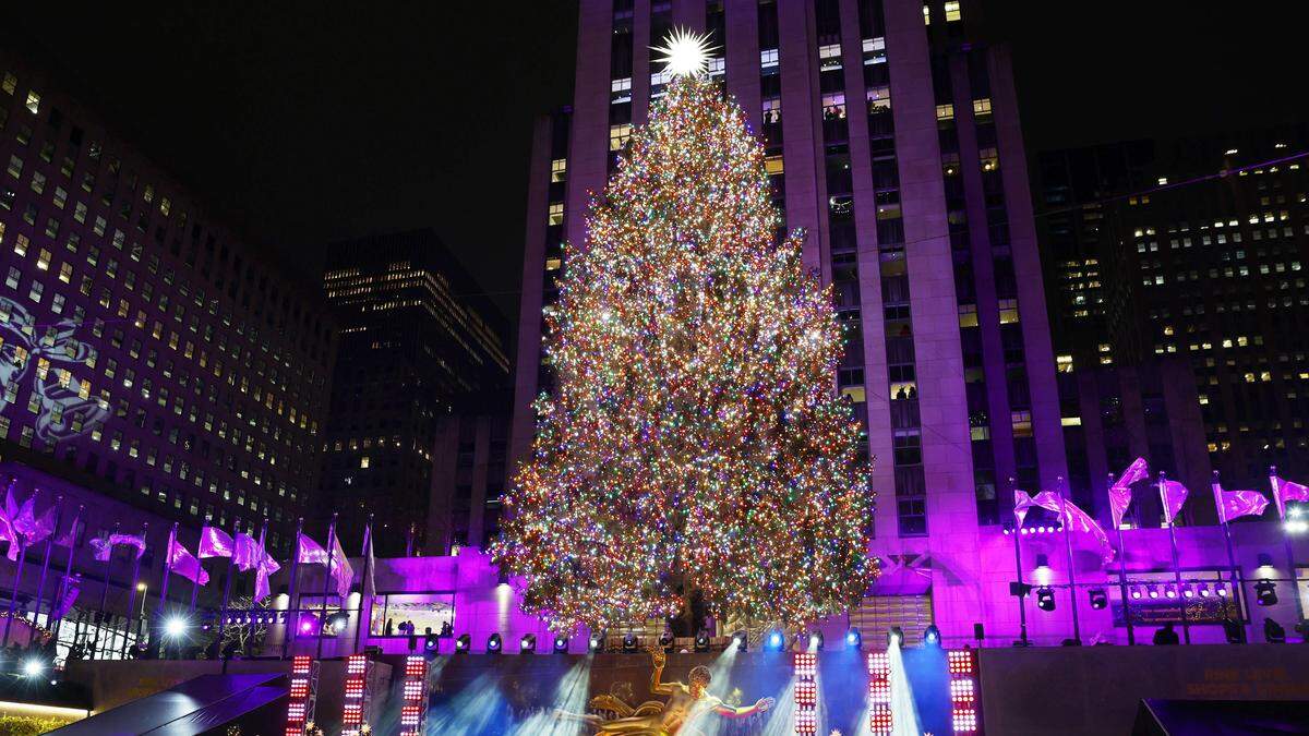 Der Weihnachtsbaum beim Rockefeller Center in New York