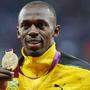 Usain Bolt strahlte öfters neben Gold.