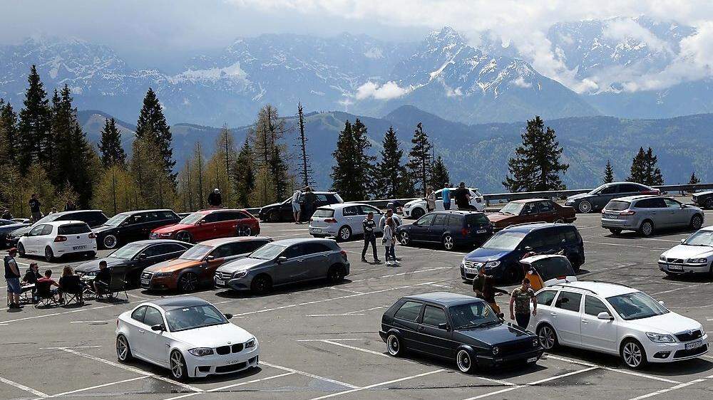 Schon bei vergangenen GTI-Treffen, -Vortreffen und Nachtreffen war der Parkplatz am Ende der Villacher Alpenstraße ein beliebtet Treffpunkt