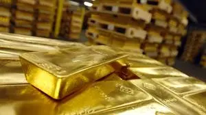  Goldbarren im Tresor eines Bankhauses - PUBLICATIONxNOTxINxUK