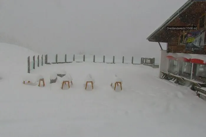 Schnee am Dreiländereck
