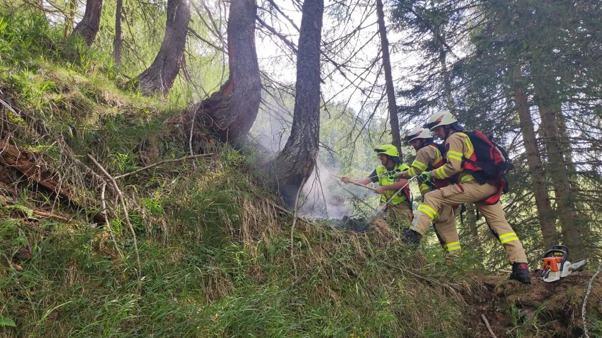 Bodentruppen waren ebenso im Einsatz wie Hubschrauber, die Löschwasser abwarfen
