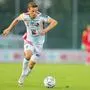 KUFSTEIN,AUSTRIA,22.JUL.23 - SOCCER - UNIQA OEFB Cup, FC Kufstein vs Wolfsberger AC. Image shows Konstantin Kerschbaumer (WAC). Photo: GEPA pictures/ Thomas Bachun
