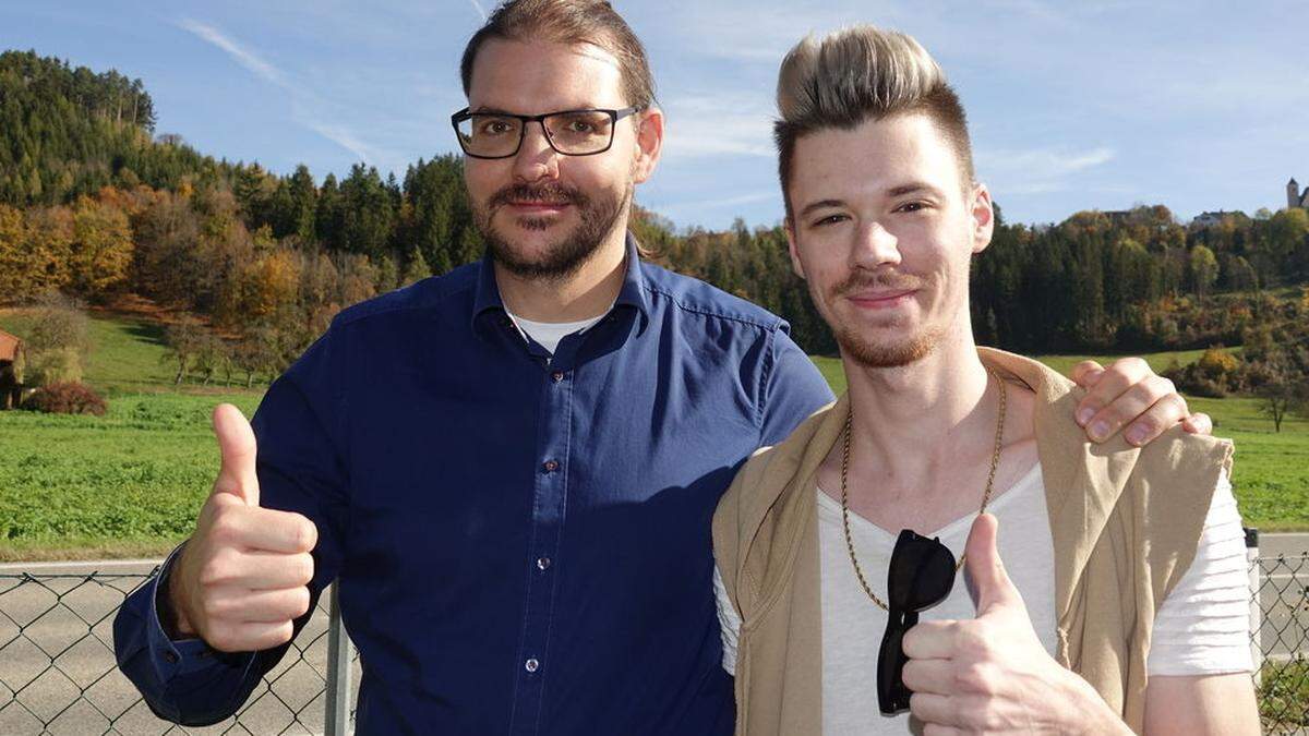 Der Obmann des „Young Culture Club Straßburg“ René Wallner und sein Stellvertreter Matthias Süßenbacher (von links) 