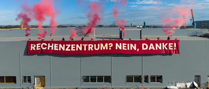 In Kronstorf wurde gegen den geplanten Bau eines Google-Rechenzentrums protestiert
