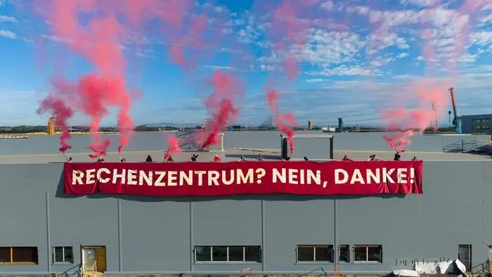 In Kronstorf wurde gegen den geplanten Bau eines Google-Rechenzentrums protestiert