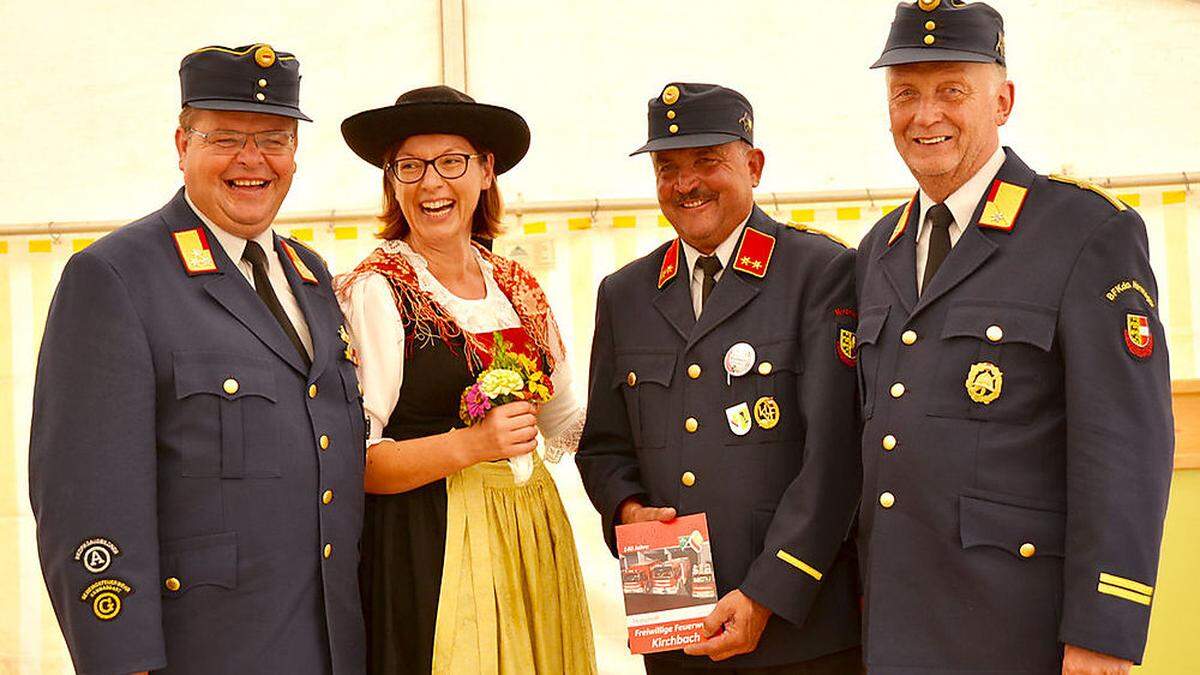 Herbert Zimmermann, Vizebürgermeisterin Barbara Plunger, Engelbert Wastl, Günther Zebedin