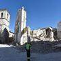 Die völlig zerstörte Basilika des Heiligen Benedikts in Norcia