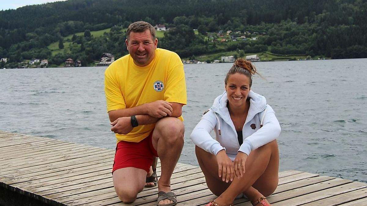 Helmut Lenzenhofer und Julia Maderthaner hoffen auf eine große Teilnehmerzahl bei der ersten großen organisierten Seeüberquerung des Millstätter See