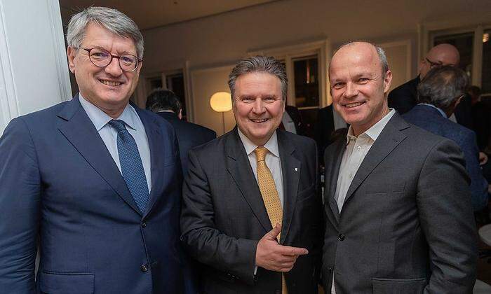 Styria-Chefetage: Markus Mair (r.) und Kurt Kribitz mit Bürgermeister Ludwig 