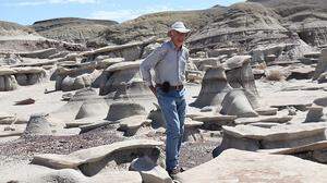 Karl Krainer in New Mexico, wo auch der nach ihm benannte Saurier Gordodon kraineri gefunden wurde 
