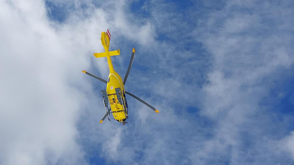 Der verletzte Mountainbiker wurde in das Krankenhaus Lienz geflogen