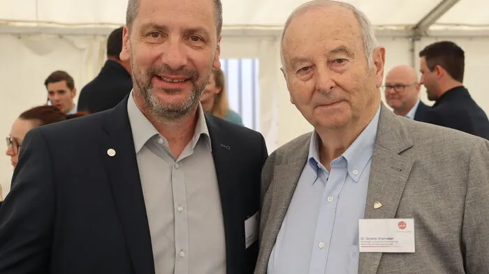 Geschäftsführer Otto Schweinzer und Günther Krametter, ehemaliger Vorstandsvorsitzender der Rondo Ganahl Aktiengesellschaft.