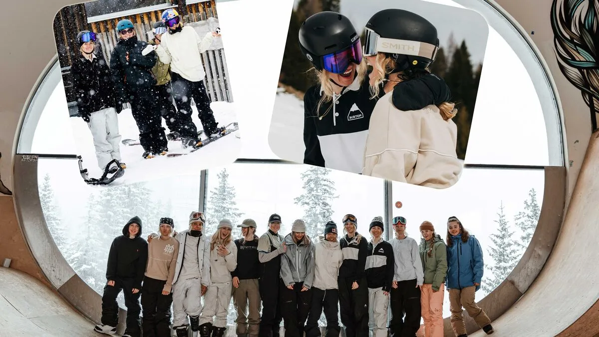 Doppel-Olympiasiegerin Anna Gasser (Fünfte von rechts) und ihre Future-Queens