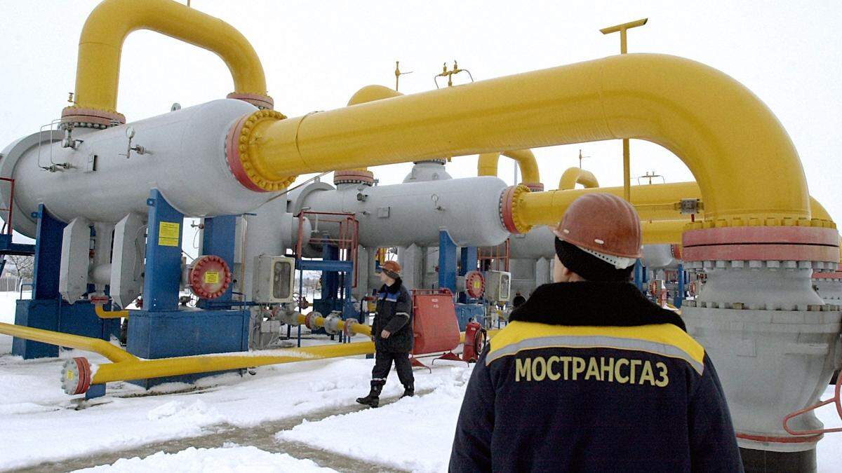 Russische Gas-Verdichterstation vor der ukrainischen Grenze