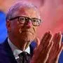 American philanthropist and Microsoft co-founder Bill Gates gestures during an event in New Delhi on March 19, 2025. (Photo by Arun SANKAR / AFP)