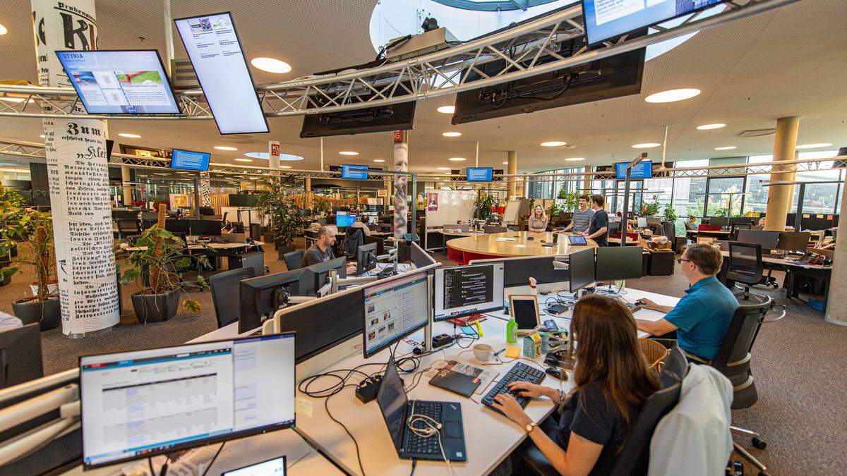 Der Newsroom der Kleinen Zeitung