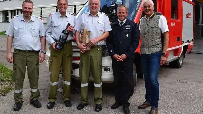 Stellvertretender Kursleiter Gerd Gradischnig, Lauhard, Haimburger, Monai und Benedikt (von links)