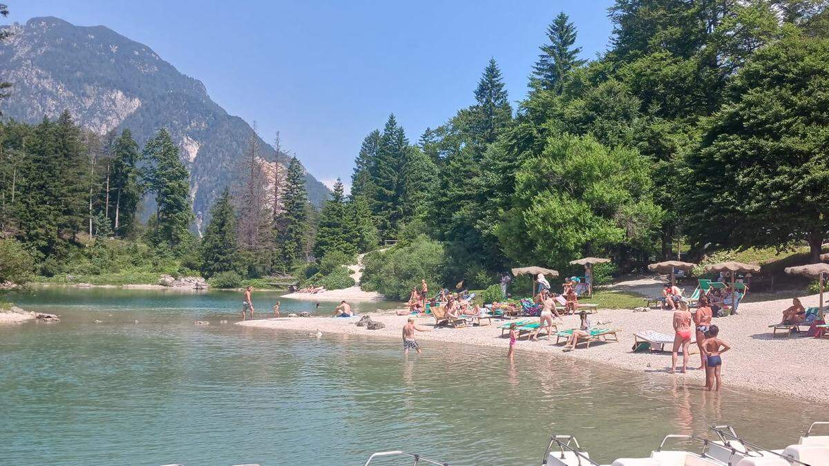 Badelaune beim Ca‘Raibl am Lago del Predil