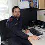 Sandro Turks Arbeitsplatz in der Polizeiinspektion St. Kanzian 
