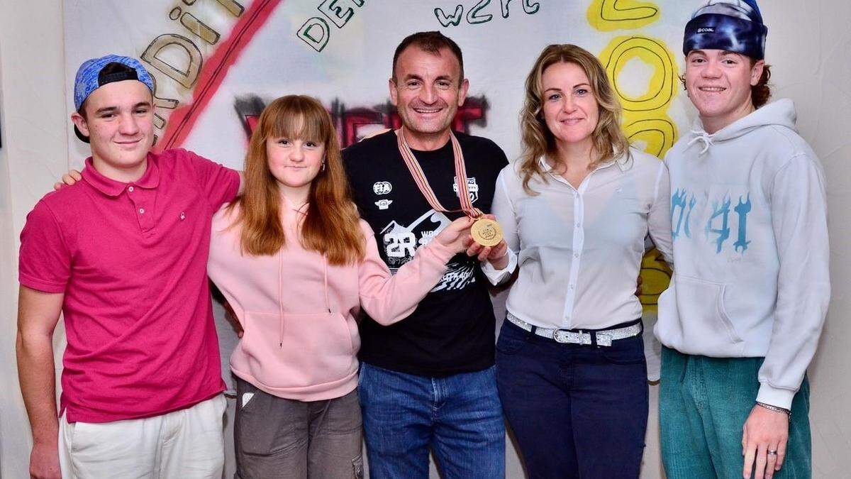 Eine starke und sportliche Familie - David, Lorena, Ardit, Christine und Julian Kurtaj