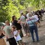 Am Affenberg in Landskron beträgt die Wartezeit bis zu einer Stunde, gegen Abend ist meistens weniger los