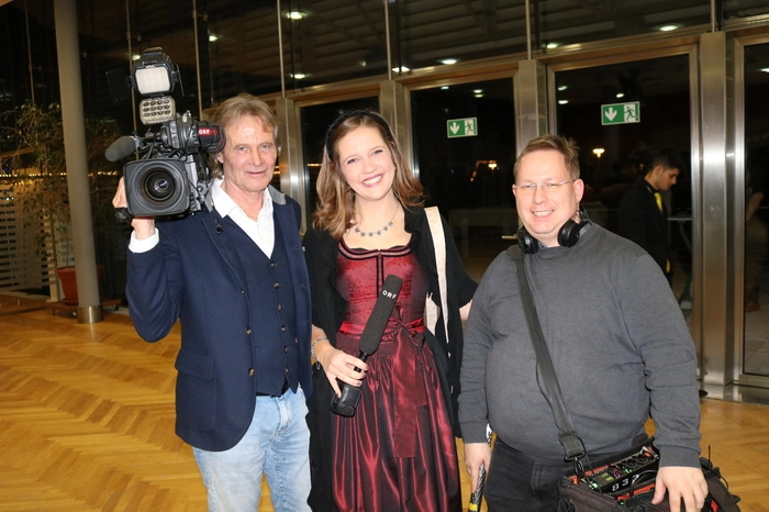 Anna Magnet von ORF Kärnten war mit ihrem Team ebenfalls am Lavanttaler Bauernball vertreten.