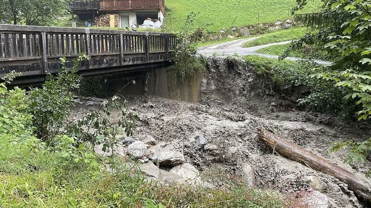 Schon 2022 richteten Unwetter schwere Schäden in Schwendau an