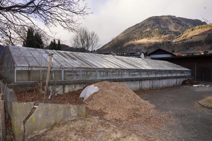 Dieses Glashaus wird in Kürze abgetragen