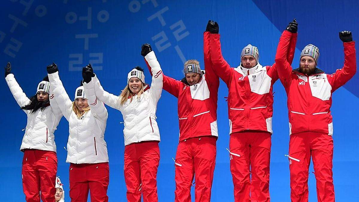 In Pyeonchang jubelte Österreichs Team über Silber